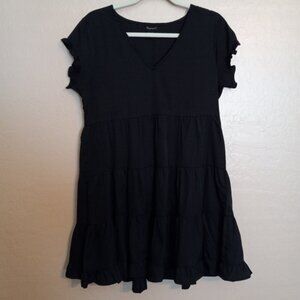 Style House Whimsy Goth Coquette Ruffle Tiered Dress